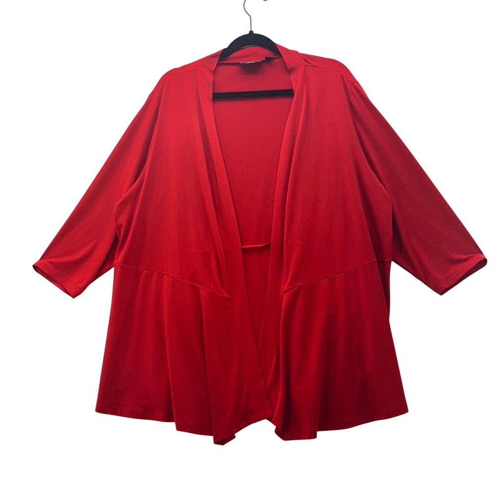 Susan Graver Cardigan‎ Red 2X